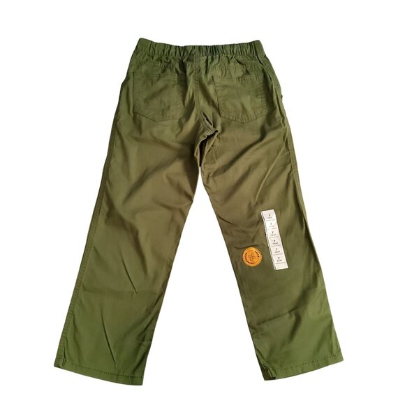 Cat & Jack Boys Green Straight Leg Pants Size 7 Elastic waistband with drawstrin - Picture 2 of 10